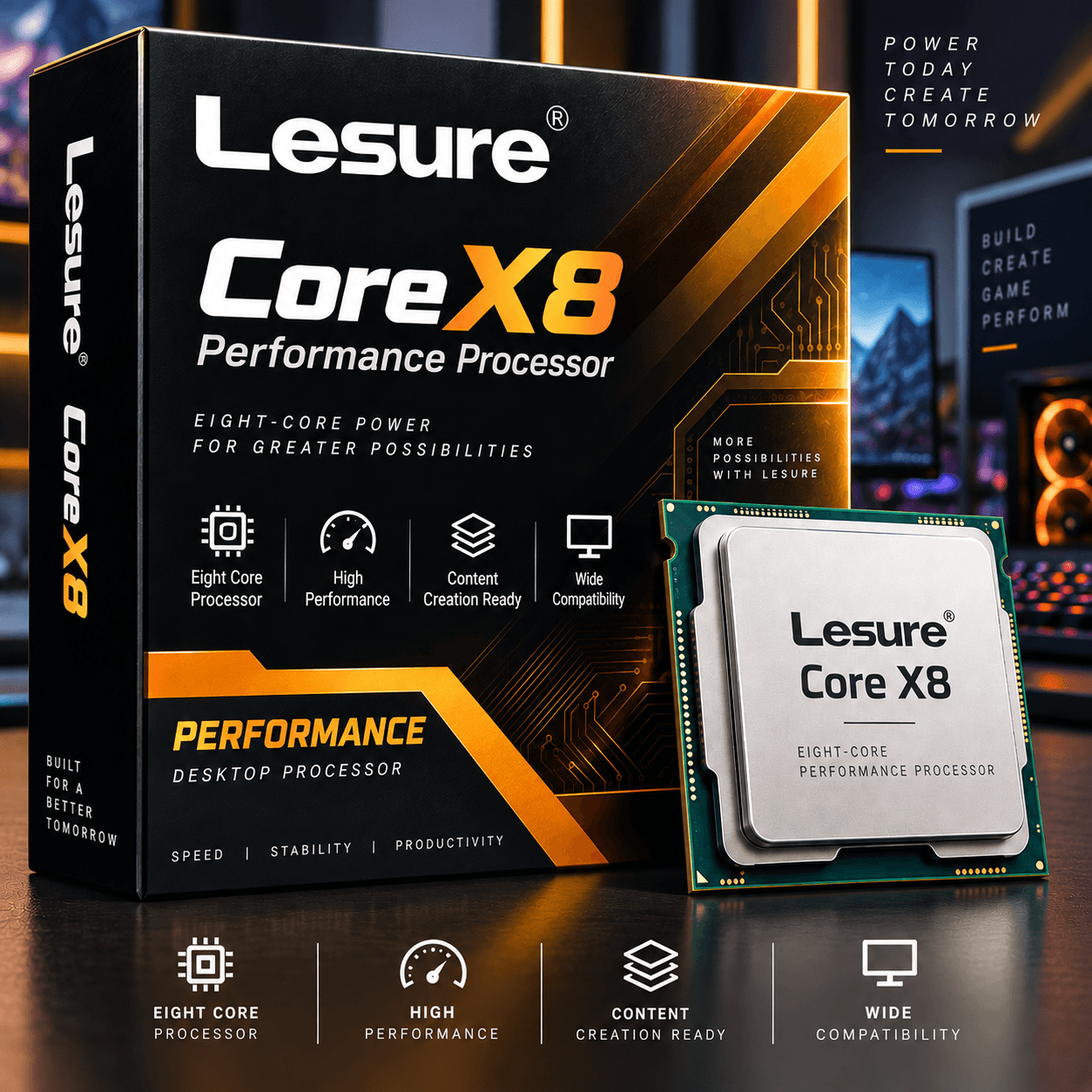 Lesure Core X8 eight core desktop performance processor
